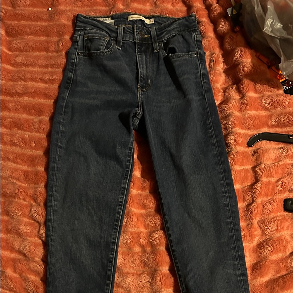 Levi's Dark Blue Straight Leg Women's Jeans